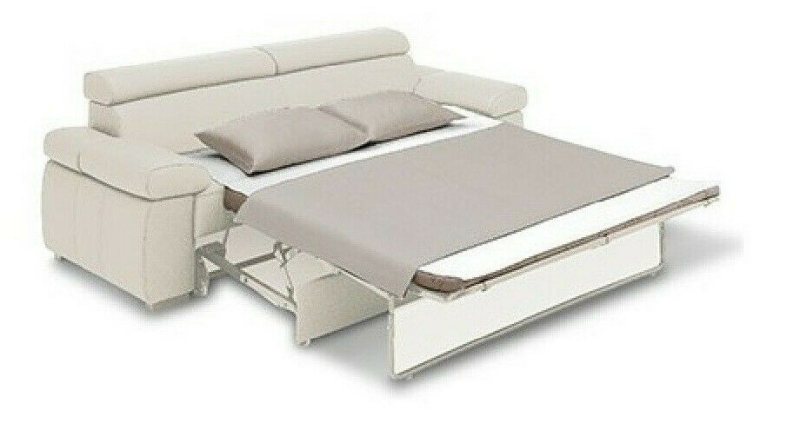 MODELL "ZOOM", 3-SITZER SOFA MIT BETTFUNKTION, IN ECHTLEDER ( NATURELLE , freie Farbwahl ) !