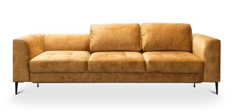 MODELL "LUZI", 3-SITZER SOFA MIT BETTFUNKTION, IN STOFF ( ADORE – freie Farbwahl ) !