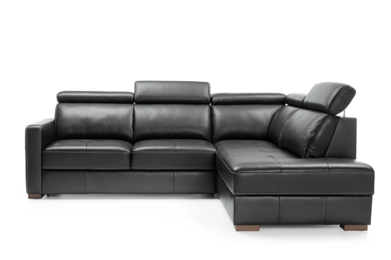 MODELL "ERGO", ECKSOFA MIT BETTFUNKTION UND STAURAUM, IN ECHTLEDER ( PRESTIGE , freie Farbwahl ) !