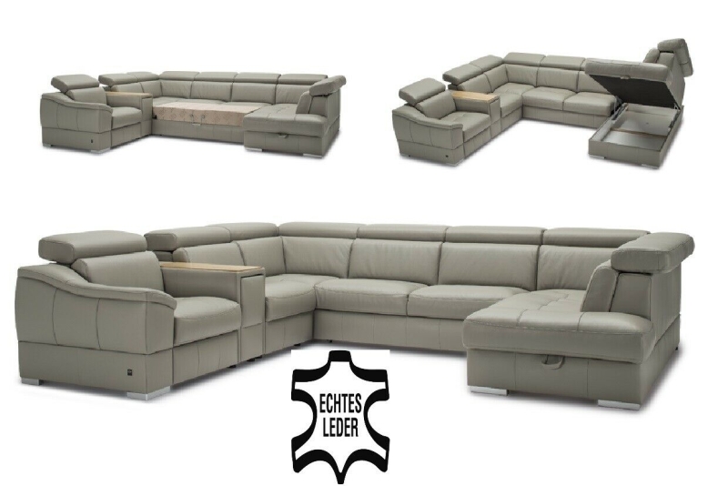 MODELL "URBANO", ECKSOFA IN ECHTLEDER ( EVOLUTION – freie Farbwahl ) !