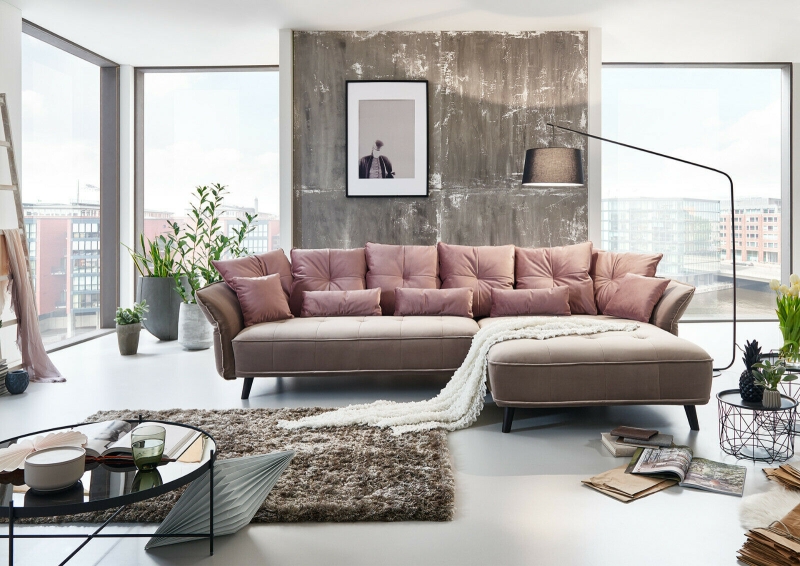 MODELL "CHARMING", ECKSOFA IN STOFF ( BRUSSELS – freie Farbwahl ) !