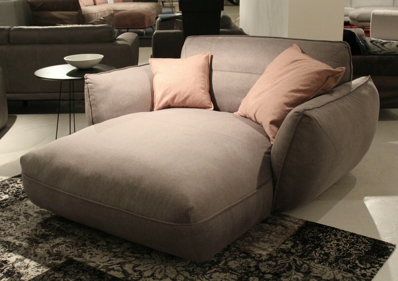 Preview: MODELL "BE CHILLED", LOVESEAT LONGCHAIR IN ECHTLEDER ( PRESTIGE +, freie Farbwahl ) !