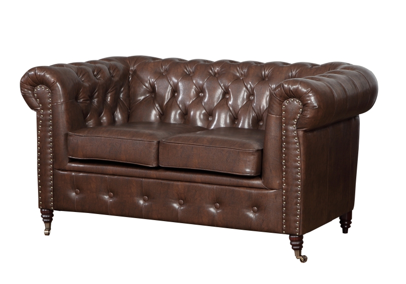 MODELL:  " CHESTERFIELD CLASSIC “  3 - SITZER SOFA IN  LEDER LOOK PREMIUM