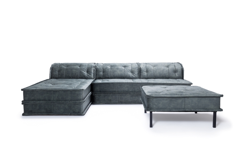 MODELL "FREAKY HOLLYWOOD", MODULARES ECKSOFA IN STOFF ( MONOLITH , freie Farbwahl ) !