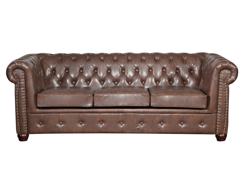 MODELL:  " CHESTERFIELD CLASSIC “  3 - SITZER SOFA IN  LEDER LOOK PREMIUM