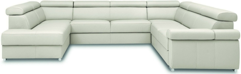 MODELL "ZOOM", ECKSOFA 1BK+E+2,5BK+E+3F MIT BETTFUNKTION UND STAURAUM , IN ECHTLEDER ( NATURELLE , freie Farbwahl ) !