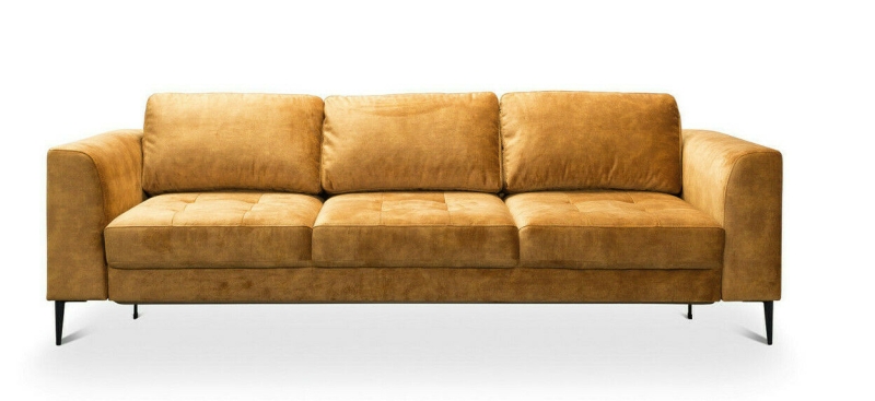 MODELL "LUZI", 3-SITZER SOFA MIT BETTFUNKTION, IN STOFF ( ADORE – freie Farbwahl ) !