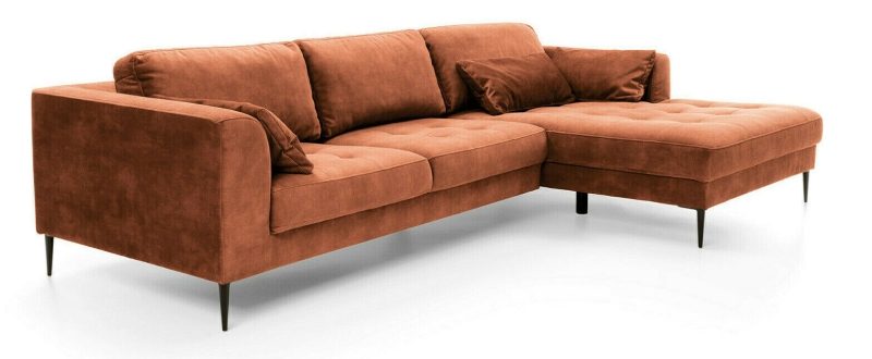 MODELL "LUZI", ECKSOFA OHNE BETTFUNKTION, IN STOFF ( ADORE – freie Farbwahl ) !