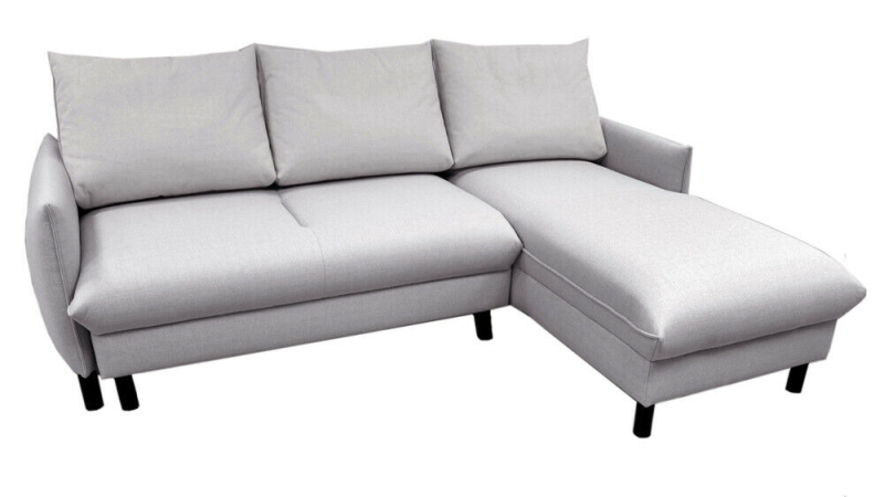 MODELL "NESTO", ECKSOFA MIT BETTFUNKTION, IN STOFF ( CAMELEON – freie Farbwahl ) !