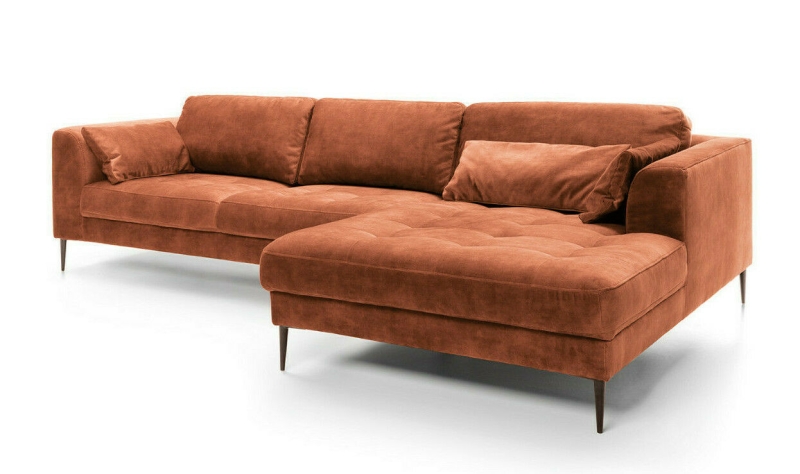 MODELL "LUZI", ECKSOFA MIT BETTFUNKTION, STAURAUM, IN STOFF ( ADORE – freie Farbwahl ) !