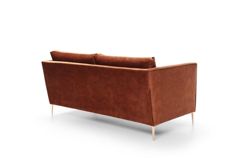 MODELL "FARINA", 2-SITZER SOFA IN TERRACOTTA STOFF ( ADORE, freie Farbwahl ) !