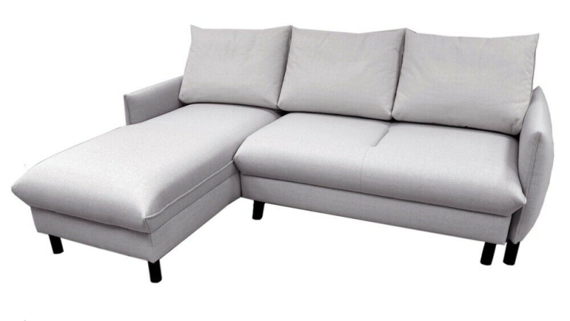 MODELL "NESTO", ECKSOFA MIT BETTFUNKTION, IN STOFF ( CAMELEON – freie Farbwahl ) !