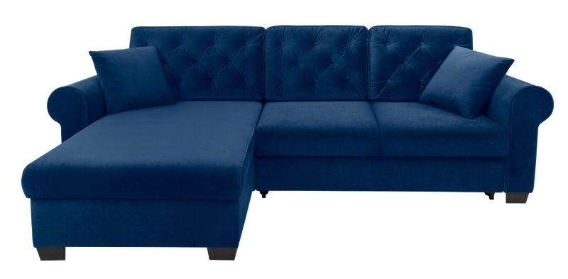 MODELL "ARLES", ECKSOFA MIT BETTFUNKTION UND STAURAUM, IN STOFF ( MONOLITH, freie Farbwahl ) !