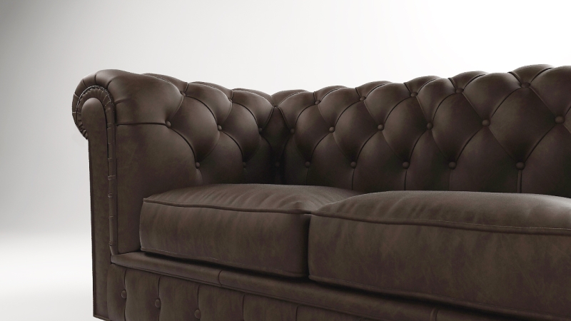 MODELL:  " CHESTERFIELD MOCCA " SESSEL IN STOFF "AMORE" PREMIUM