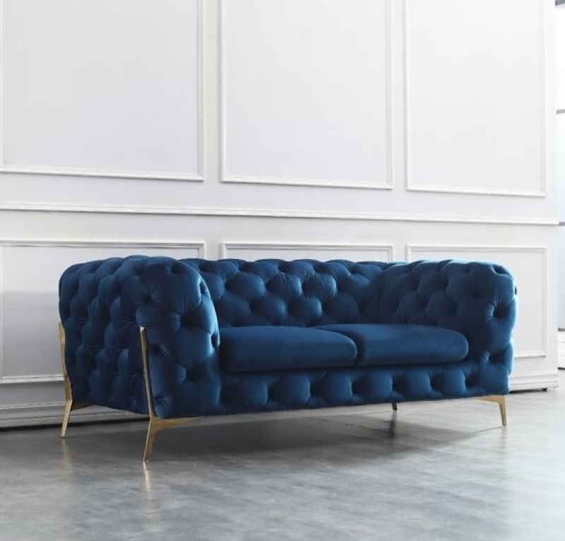 Modell "CHESTERFIELD ROYAL LONG LEGS" 2-SITZER SOFA IN STOFF SAMT PREMIUM