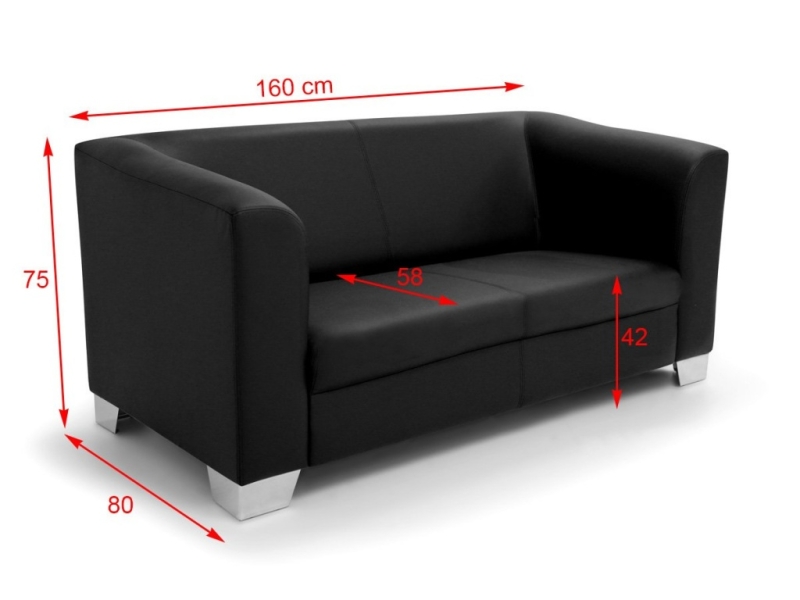 MODELL:  " CHICAGO " 2-SITZER SOFA in LEDER LOOK PREMIUM