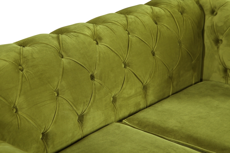 MODEL „CHESTERFIELD DERBY“ 2 SITZER SOFA IN SAMTSTOFF VELVET PERMIUM