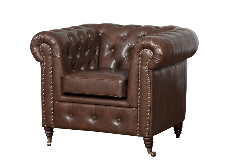 MODELL:  " CHESTERFIELD CLASSIC “  2 - SITZER SOFA IN  LEDER LOOK PREMIUM