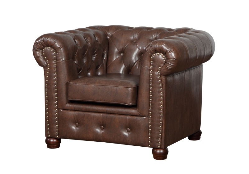 MODELL:  " CHESTERFIELD CLASSIC “  2 - SITZER SOFA IN  LEDER LOOK PREMIUM