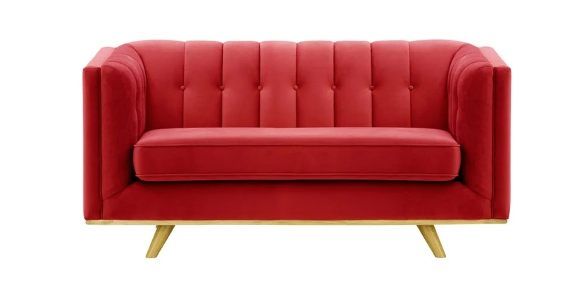 MODELL:  JENNIFER 2-SITZER SOFA IN SAMTSTOFF „ VELOURS “ PREMIUM