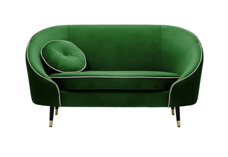 MODELL:  Mademoiselle im Puren Look 2-SITZER SOFA IN SAMTSTOFF „ VELOURS “ PREMIUM