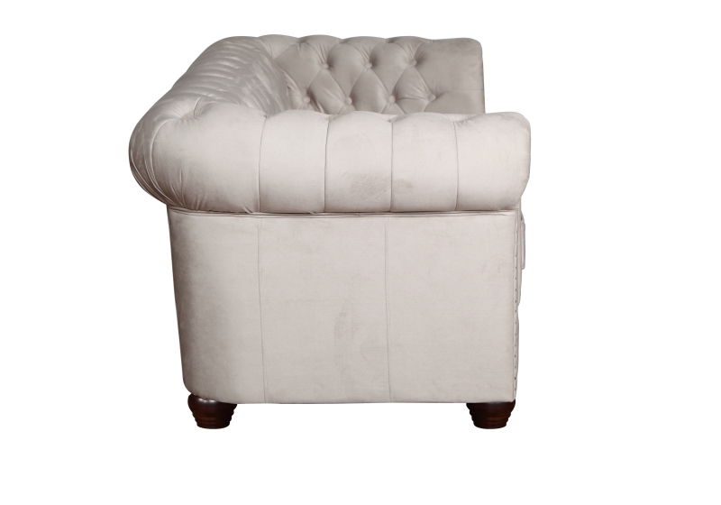 MODELL:  " CHESTERFIELD CLASSIC “  HOCKER - KLEIN ( 75 X 70 cm ) IN STOFF AMORE PREMIUM *)