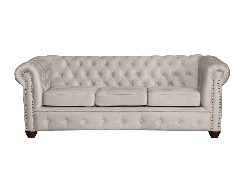 MODELL:  " CHESTERFIELD CLASSIC “  HOCKER - KLEIN ( 75 X 70 cm ) IN STOFF AMORE PREMIUM *)