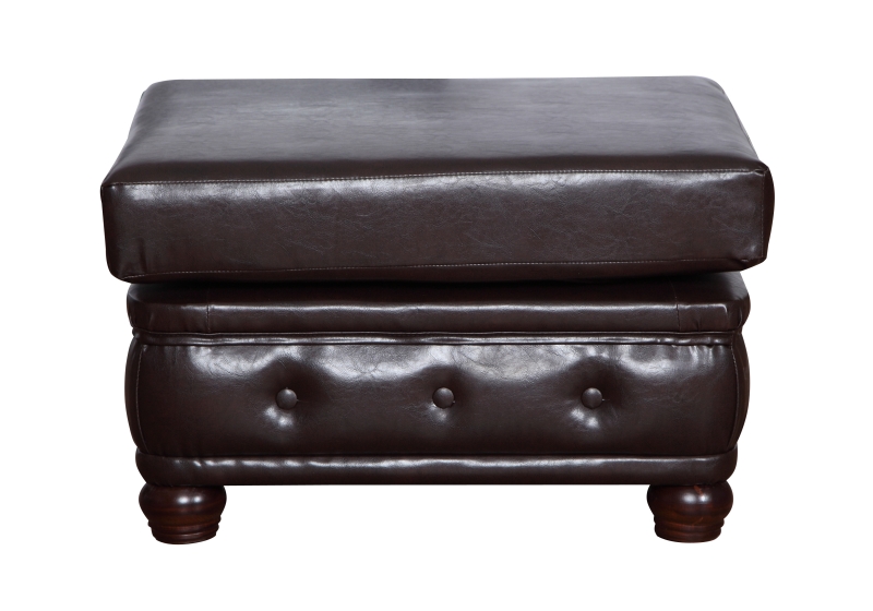 MODELL " CHESTERFIELD" HOCKER - KLEIN (75 x 70 cm) IN LEDER LOOK PREMIUM