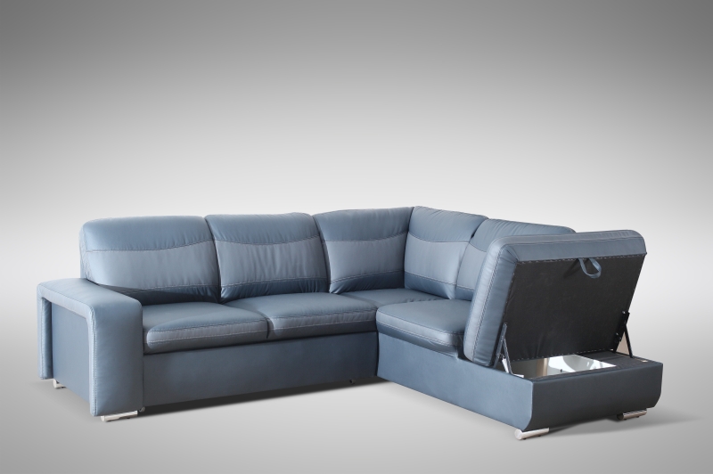 MODELL „LIVERPOOL“ FLEXIBLES ECKSOFA IN LEDER LOOK PREMIUM