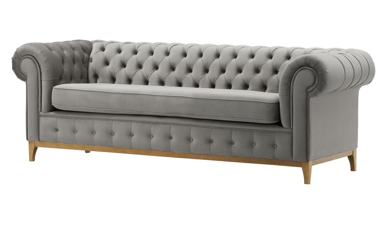 MODELL:  " CHESTERFIELD DIAMOND " 3-SITZER SOFA IN SAMTSTOFF „ VELOURS “ PREMIUM