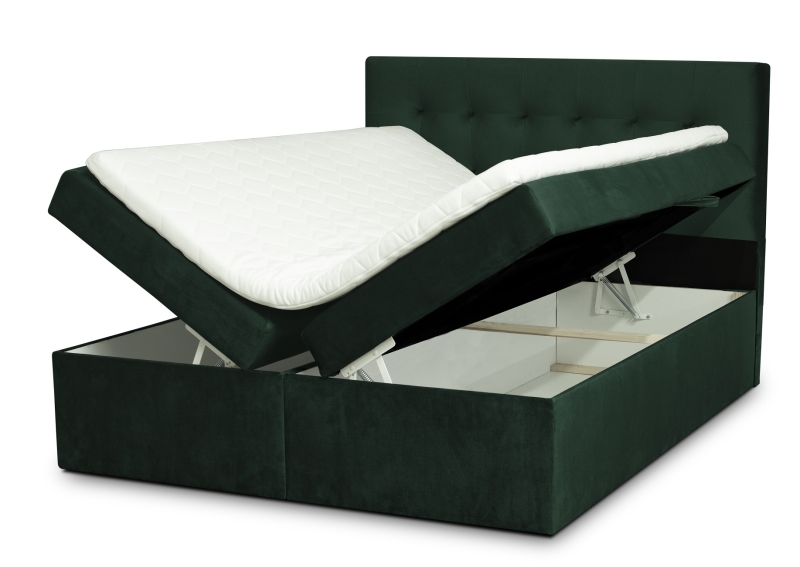 MODELL:  " QUEEN ALEXANDRA" BOXSPRINGBETT MIT TOPPER 160 x 200 & 180 x 200 & 200 x 200 cm IN SAMTSTOFF VELVET PREMIUM