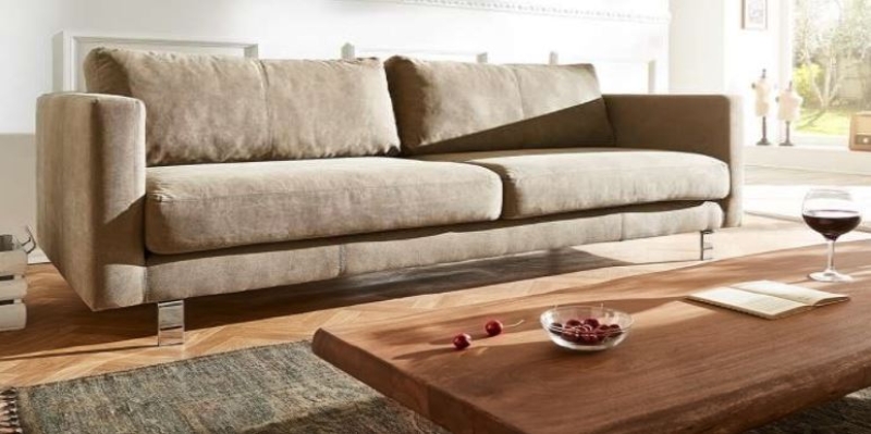 MODELL „BOSTON“ 3 - SITZER SOFA IN LEDER LOOK PREMIUM