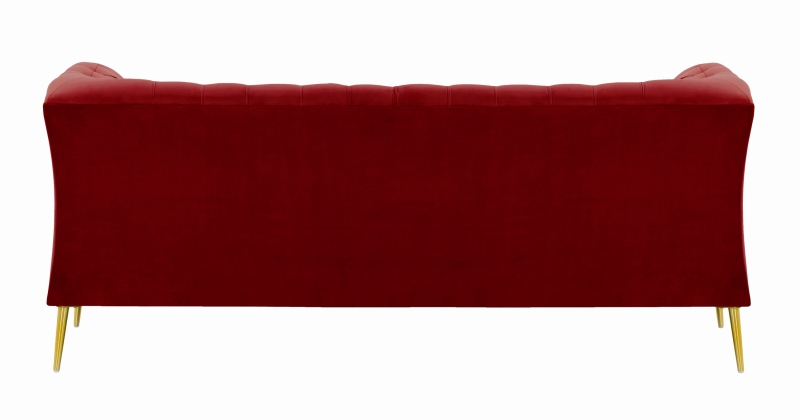 MODELL:  CHESTERFIELD MODERN ART „M“ 2-SITZER SOFA IN SAMTSTOFF „ VELOURS “ PREMIUM