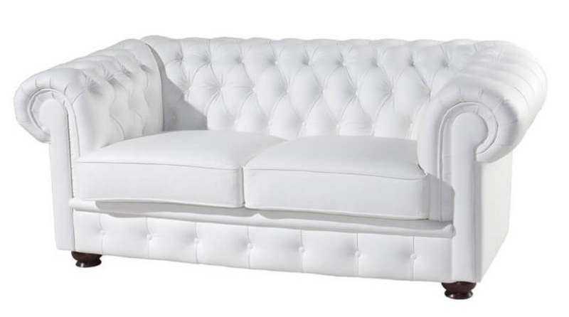 MODELL "CHESTERFIELD DIAMOND" 2-SITZER SOFA IN ECHTLEDER !