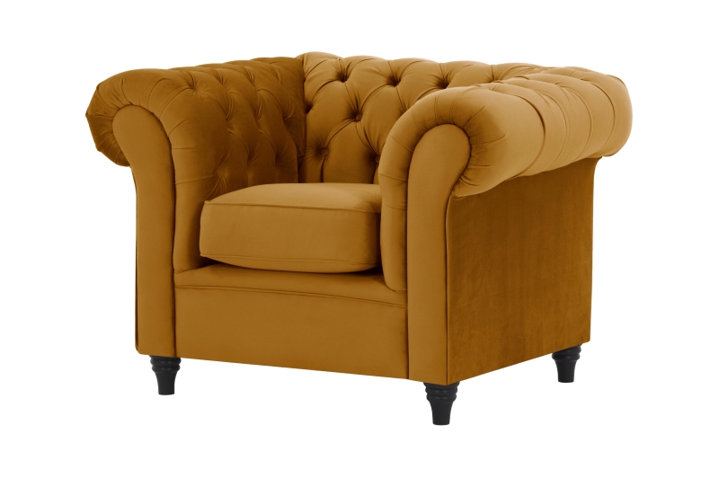 MODELL:  " CHESTERFIELD WINDSOR " SESSEL IN SAMTSTOFF „ VELOURS “ PREMIUM