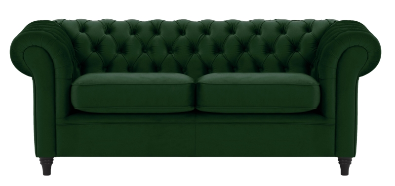 MODELL:  " CHESTERFIELD WINDSOR " 3-SITZER SOFA IN SAMTSTOFF „ VELOURS “ PREMIUM