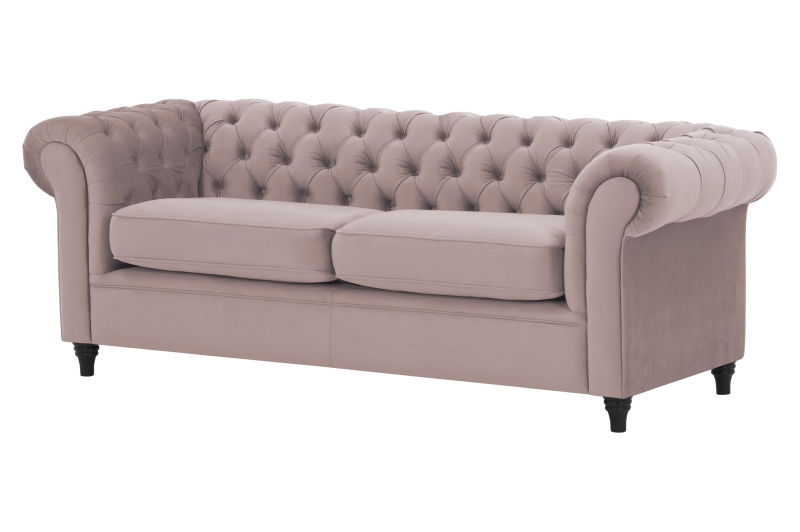 MODELL:  " CHESTERFIELD WINDSOR " 3-SITZER SOFA IN SAMTSTOFF „ VELOURS “ PREMIUM