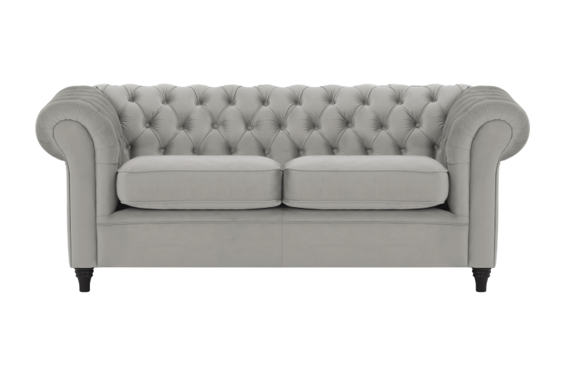 MODELL:  " CHESTERFIELD WINDSOR " 3-SITZER SOFA IN SAMTSTOFF „ VELOURS “ PREMIUM