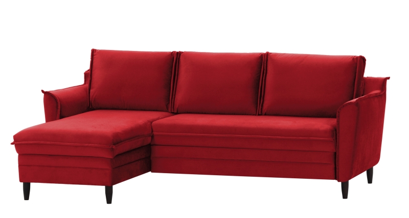 MODELL: CARMEN ECKSOFA MIT BETTFUNKTION UND BETTKASTEN IN SAMTSTOFF „ VELOURS “ PREMIUM