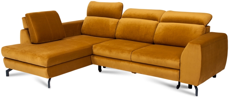 MODELL „DENVER“ ECKSOFA MIT BETTFUNKTION IN STOFF „VELVET“ PREMIUM