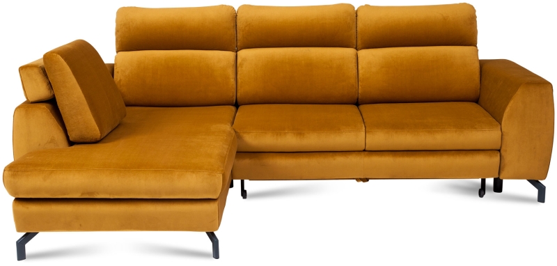 MODELL „DENVER“ ECKSOFA MIT BETTFUNKTION IN STOFF „VELVET“ PREMIUM