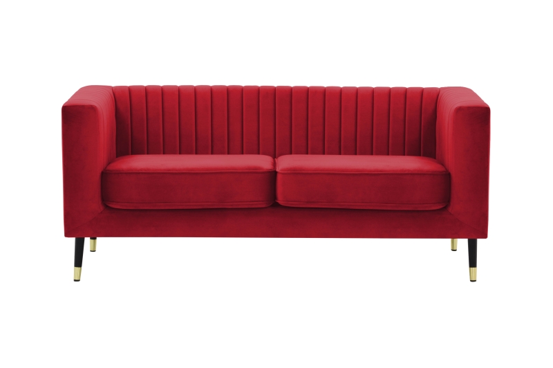 MODELL:  ENYA 2 SITZER SOFA IN SAMTSTOFF „ VELOURS “ PREMIUM