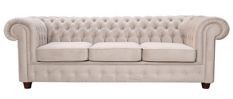 MODELL:  " CHESTERFIELD EMPIRE " 3-SITZER SOFA IN SAMTSTOFF VELVET PREMIUM