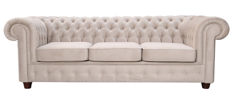 MODELL:  " CHESTERFIELD EMPIRE " SET: [  3BETT + 2 + 1 ] IN SAMTSTOFF VELVET PREMIUM