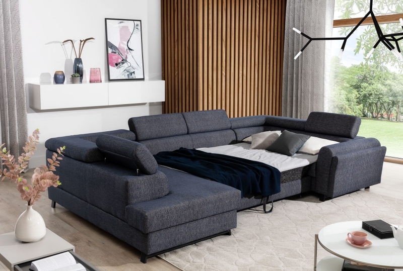 MODELL „ESCADA“ ECKSOFA IN GRAU STOFF wie abgebildet ! weitere Farben auf Anfrage lieferbar !