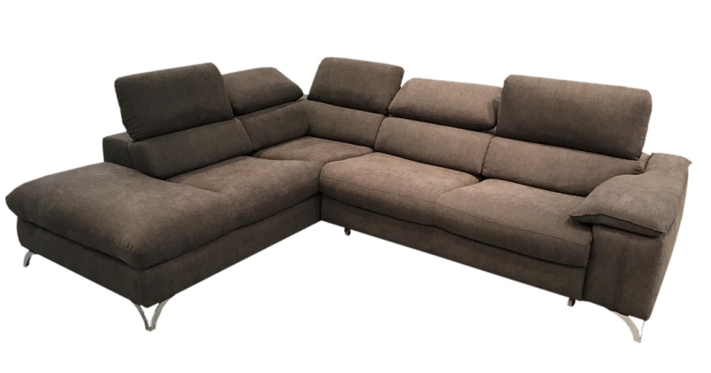 MODELL „GENF“ ECKSOFA MIT BETTFUNKTION IN STOFF „VELVET“ PREMIUM