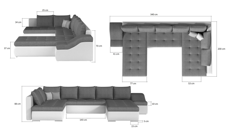 MODELL „ DON GIOVANNI“ ECKSOFA wie abgebildet ! Sofort versandfertig !