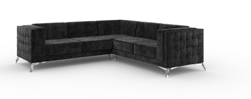 MODELL „WASHINGTON“ MODULARES ECKSOFA: 1 + 2 + 3 + (E) + 3 + 2 + 1 IN SAMTSTOFF VELVET PREMIUM