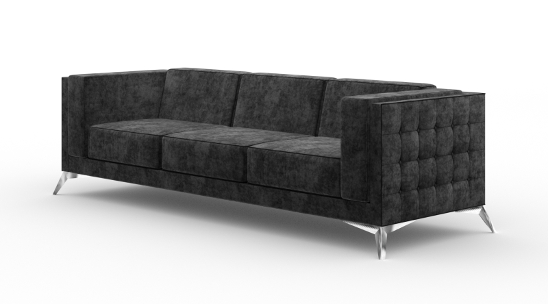 MODELL „WASHINGTON“ 3 - SITZER SOFA IN SAMTSTOFF VELVET PREMIUM