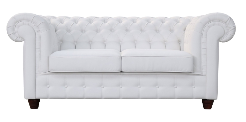 MODELL:  " CHESTERFIELD EMPIRE " 2-SITZER SOFA IN LEDER LOOK PREMIUM